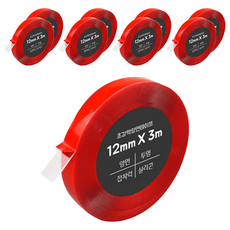 DADA 高黏度無痕防水雙面膠帶 12mm x 3m, 透明, 9捲