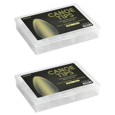 DIAMI Canoe Tip 透明甲片 360p, 透明色/透明, 2個