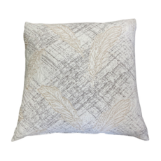 J&N 柔羽緹花抱枕 Set, 灰白色