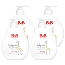 B&B 嬰兒保濕護膚乳液, 200ml, 4瓶