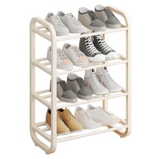 Home & Ever 玄關收納鞋架 4層 小 W 450mm, 白色, 1個
