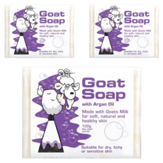 澳洲 Goat 山羊乳肥皂 摩洛哥堅果油, 100g, 3個