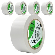 신흥테이프 라바 청면테이프 48mm x 15M 흰색, 5개