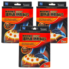 WARMZ 溫熱適 熱敷貼片 加大腰部專用, 3個