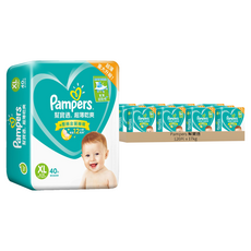 Pampers 幫寶適 原廠公司貨 超薄乾爽 黏貼型尿布 12~17kg, XL, 120片
