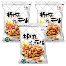 味覺生機 椒麻花生, 濃郁的椒麻香味 頂級大紅袍辣椒及花椒 素食, 160g, 3包