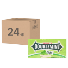 DOUBLEMINT 青箭 口香糖，含天然薄荷成分，17片裝, 24條, 51g