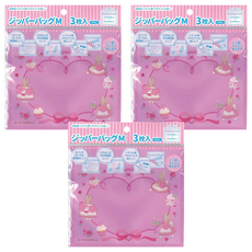 Sanrio 三麗鷗 茉莉兔 夾鏈袋, 15.6 x 13.5cm, 3個, 3包