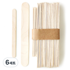 모엔드 왁싱재료 우드 스파츌러 L 30p + M 5p 세트, 6개