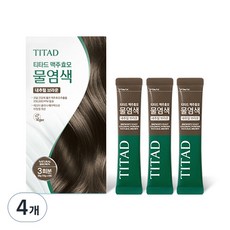티타드 맥주효모 물염색제 3회분, 내추럴브라운, 4개