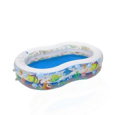 JILong 水花生形泳池, 藍色 + 白色