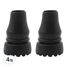 Dr. Felice J 手杖橡膠腳墊替換品 16mm, 黑色, 4個