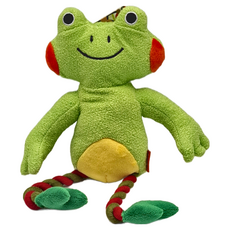 AmyCarol 長腳ㄚ系列 青蛙, 珍珠絨棉繩聲笛玩具, 1個, 37 x 12 x 6cm