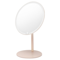 QLZHS 桌面LED高清日光化妝鏡 三色燈補光鏡, 粉色