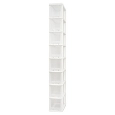 보노하우스 모던 슬림 틈새 수납장 8단, 투명, 1개