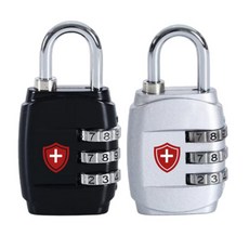 馬特洪 密碼安全鎖 掛鎖 黑色 + 銀色組合, 1套