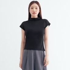 Elsso 女士半高領修身短袖T恤