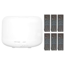 香氛水氧機 + 6瓶精油, CAAD0029CS3, 白色