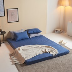 RAUM 끈적임없는 매트리스 토퍼, 다크블루, 5cm