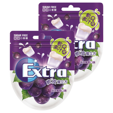 Extra 益齒達 脆皮魔立方無糖口香糖 軟Q多汁感, 28.6g, 2包