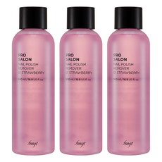 더페이스샵 프로 살롱 네일 리무버 01스트로베리, 500ml, 3개