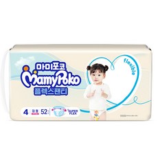 마미포코 플렉스 팬티 여아용, 4단계, 52매