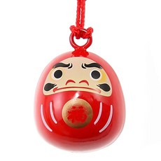 日本 達摩 水琴鈴 根付 吊飾, 1入, 紅色