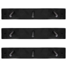 UdiLife 優的生活大師 百研 hold掛 北歐原木掛架3勾, 霧黑, 3個