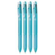 ZEBRA 斑馬牌 Clip-on Slim Soft 3C 3色筆 0.7mm, 淺藍色, 4個