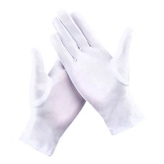 高彈力氨綸禮儀手套 高級氨綸彈力手套, 白色, 1雙