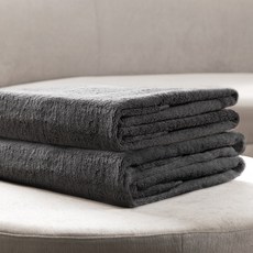 HABITY 40支 浴巾 475g, 2個, 深灰色