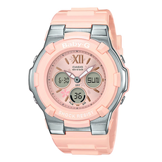 CASIO 卡西歐 BABY-G 手錶 耐衝擊構造 100米防水 世界時間 碼錶 報時功能 倒數計時 全自動日曆