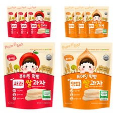 퓨어잇 사과떡뻥 2p + 양파떡뻥 2p, 사과, 양파, 2개