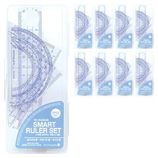 morning glory 智慧三角尺角度器組, 9套, 藍色