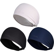 RAVER 3 件套運動髮帶, 白色，海軍，黑色