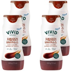 비비드키친 저칼로리 바비큐소스, 320g, 4개