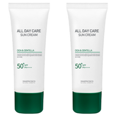 Swanicoco 全日照顧積雪草積雪草防曬乳 SPF50+ PA++++, 50ml, 2個