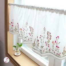 野花刺繡門簾, 混色