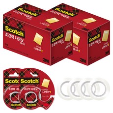 Scotch 多用途膠帶超強 12mm x 20m 2 個分配器 + 4 卷補充裝, 2組, 透明