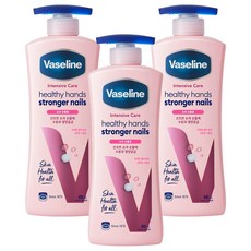 바세린 인텐시브 케어 헬씨 핸드 앤 스트롱거 네일 로션, 400ml, 3개