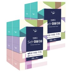 blondy 柔軟天然紙漿面紙 2層, 250入, 12個