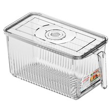 Cooksy 透明可視冰箱收納盒 保鮮盒/生鮮分類盒/冰箱置物架 31 x 16 x 15cm 白色, 1個, 1入