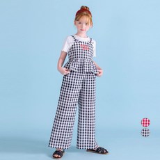 ILoveJ 女童Listin格紋無袖上下套裝