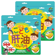 Unimat Riken 兒童肝油軟糖，香蕉風味，含維他命A、B2、B6、D, 97g, 2包