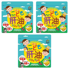 Unimat Riken 兒童肝油軟糖，香蕉風味，含維他命A、B2、B6、D, 97g, 3包