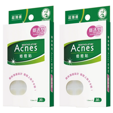 MENTHOLATUM 曼秀雷敦 Acnes 台灣公司貨 痘痘貼 隱透型, 30入, 2盒