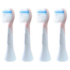 台灣 unicare 兒童電動牙刷替換刷頭4件組 粉色, uni-303-2, 1組