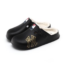 MLB NY Yankees BS 冬季拖鞋, 黑色+金色, 280