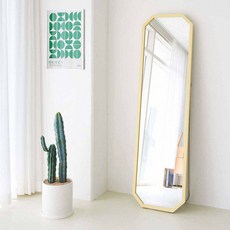 에이스홈 마카롱 팔각 와이드M 스탠드 전신거울, 버터