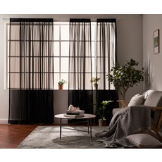 Mamer 雪紡窗簾, 黑色